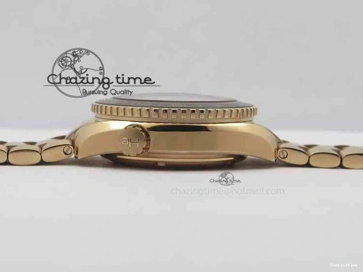 0305 Efficient Planet Ocean GMT 43.5mm RG V6F 1:1 Best Edition Black Dial On RG Bracelet A 8182